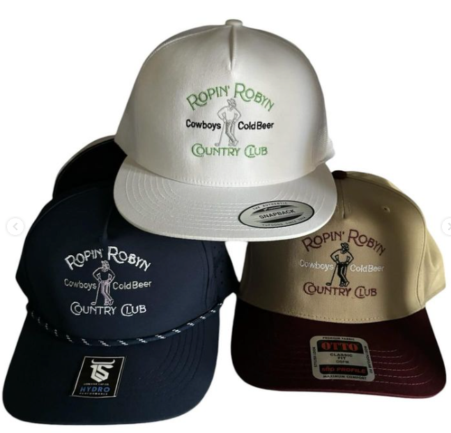 Ropin’ Robyn Country Club Hats – Cowboy Style, Cold Beer, Country Vibes